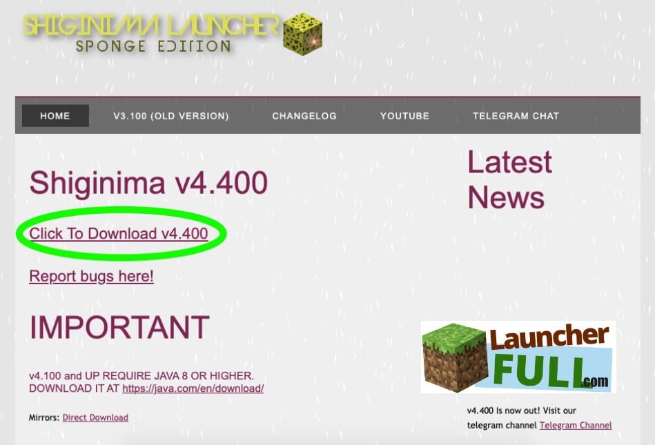 Comment télécharger le lanceur Shiginima pour Minecraft